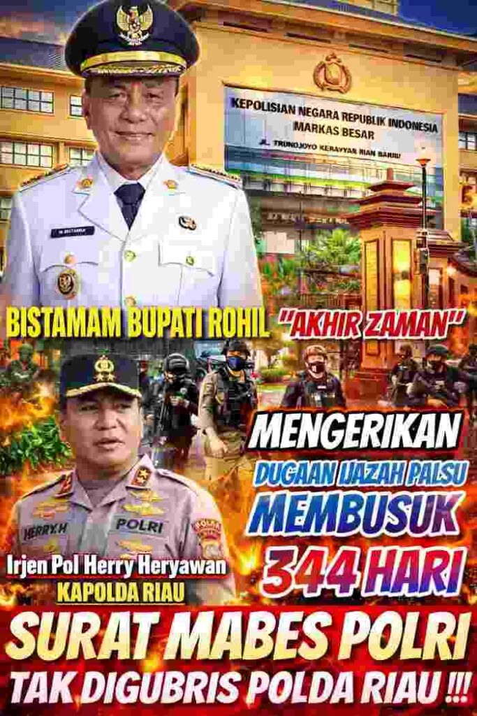 Agar Ada Efek Jera, Prof. Sutan Nasomal Minta Presiden RI Perintahkan Aparat Sidik Kasus Bupati Rokan Hilir Riau